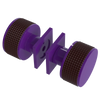Rubinet Shower Door Knob (set) Purple Haze
