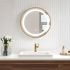KALIA EFFECTLED-illuminated bathroom mirror - 24" x 24" - Brushed gold
