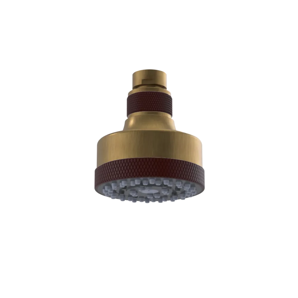 Rubinet 3 FUNCTION SHOWER HEAD Antique Brass Matt