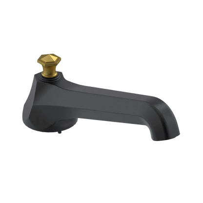Rubinet Tub Filler Spout Deck Mount Matt Black