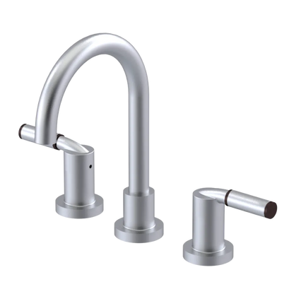 Rubinet Widespread Lav set (less drain) Satin Chrome