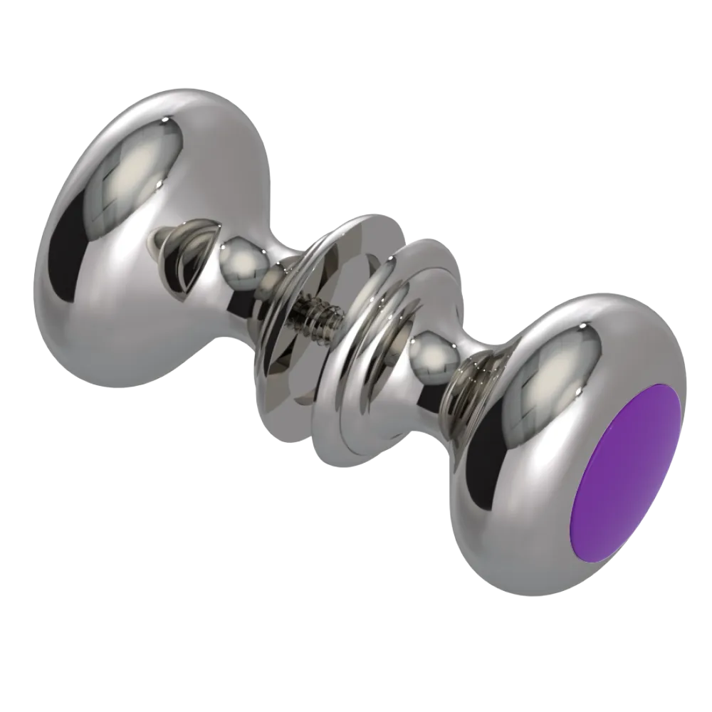 Rubinet Shower Door Knob (set) Polished Nickel