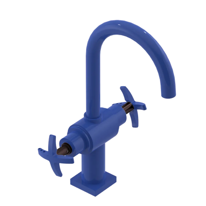 Rubinet Single Hole Dual Handle Lav. Set. (less drain) Blu Jean