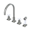 Rubinet Widespread Kitchen Set with Hand Spray Satin Nickel