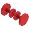 Rubinet Shower Door Knob (set) Red