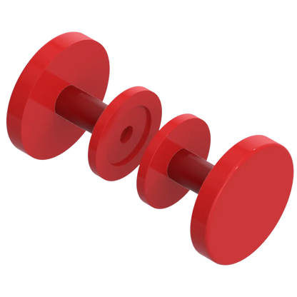 Rubinet Shower Door Knob (set) Red