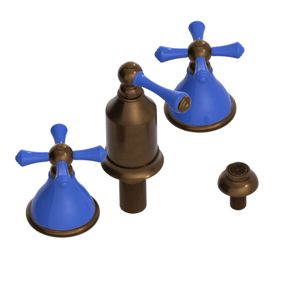 Rubinet Bidet Fitting with Spray, Diverter, and Vacum Breaker (Less Drain) Tuscan Brass