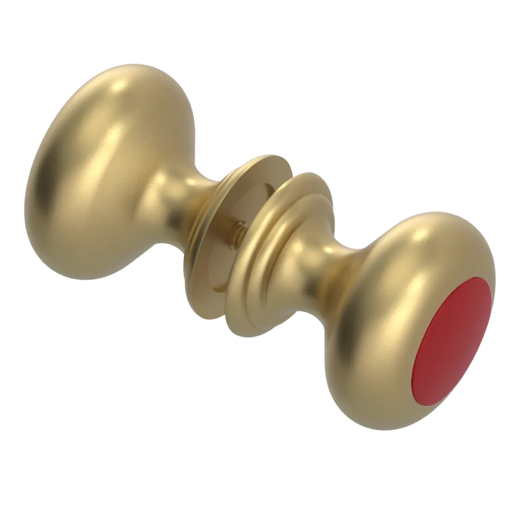 Rubinet Shower Door Knob (set) Satin Brass
