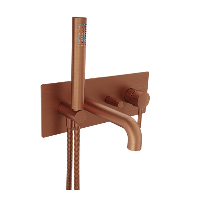 Baril Pressure balanced wall-mounted tub faucet with hand shower
