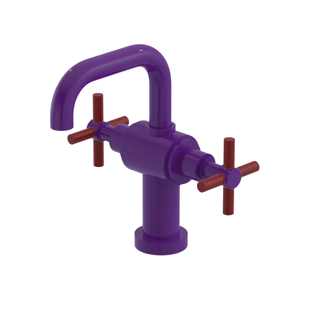 Rubinet Single Hole Dual Handle Lav. Set. (less drain) Purple Haze