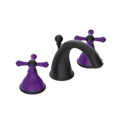 Rubinet Widespread Lav. Set. (less drain) Matt Black