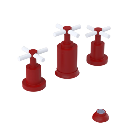 Rubinet Bidet Fitting with Spray, Diverter, and Vacuum Breaker (less drain) Maroon