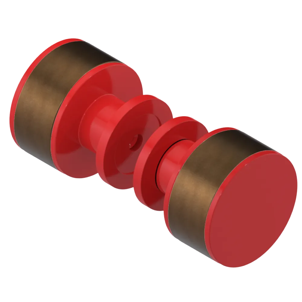 Rubinet Shower Door Knob (set) Red