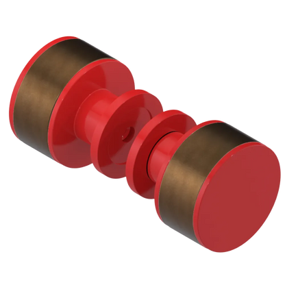 Rubinet Shower Door Knob (set) Red