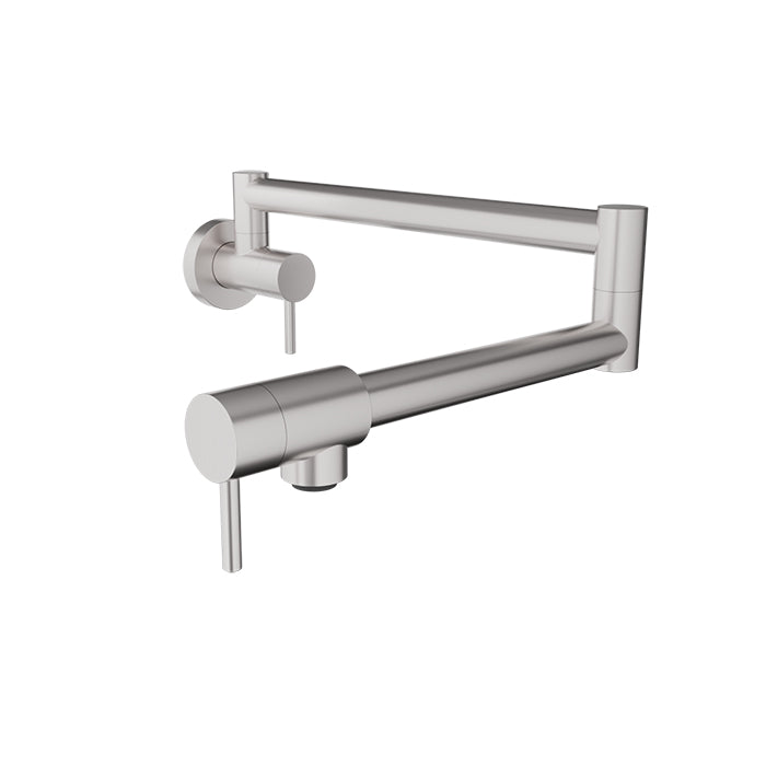 Baril Single-hole wall-mounted pot filler with two handles