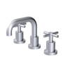 Rubinet Widespread Lav. Set. (less drain) Satin Chrome