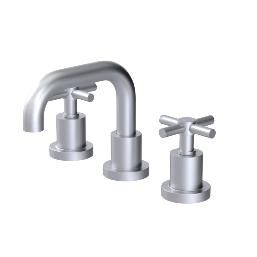 Rubinet Widespread Lav. Set. (less drain) Satin Chrome