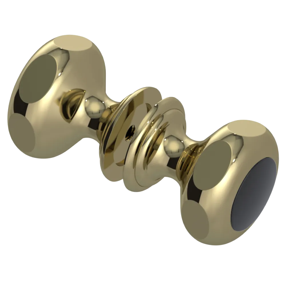 Rubinet Shower Door Knob (set) Natural Brass