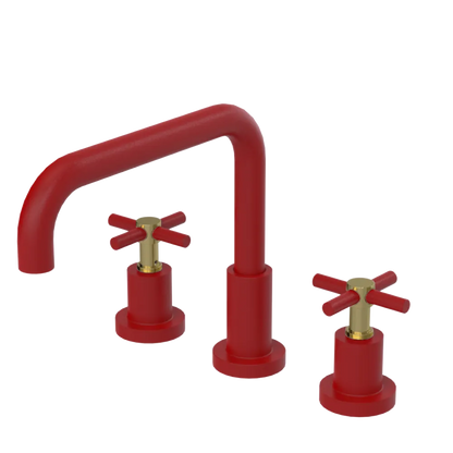 Rubinet Widespread Kitchen Set Maroon