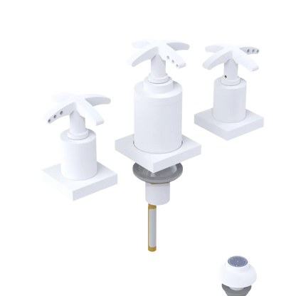 Rubinet Bidet Fitting with Spray, Diverter, and Vacuum Breaker (less drain) Matt White