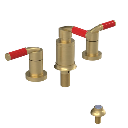 Rubinet Bidet Fitting with Spray, Diverter, and Vacum Breaker (Less Drain) Satin Brass
