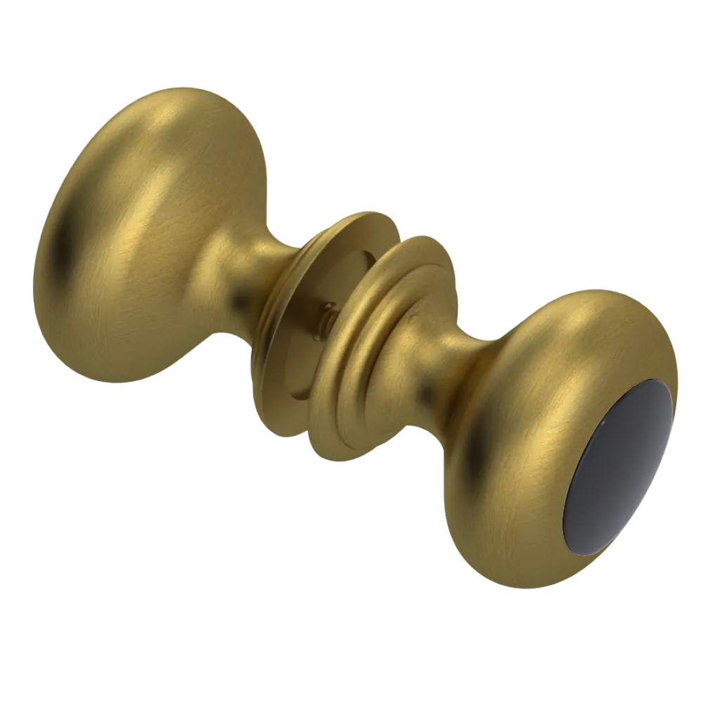 Rubinet Shower Door Knob (set) Antique Brass Matt