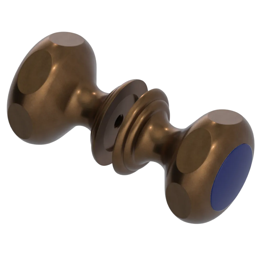 Rubinet Shower Door Knob (set) Tuscan Brass