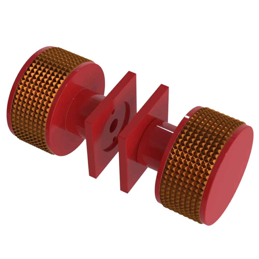 Rubinet Shower Door Knob (set) Red