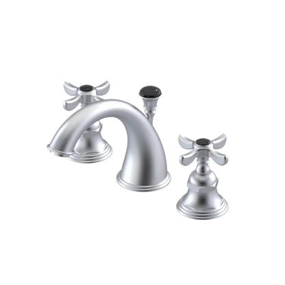 Rubinet Widespread Lav. Set. (less drain) Satin Chrome
