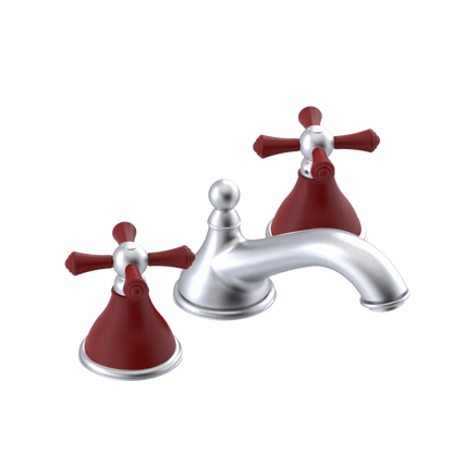 Rubinet Widespread Lav. Set. (less drain) Satin Chrome