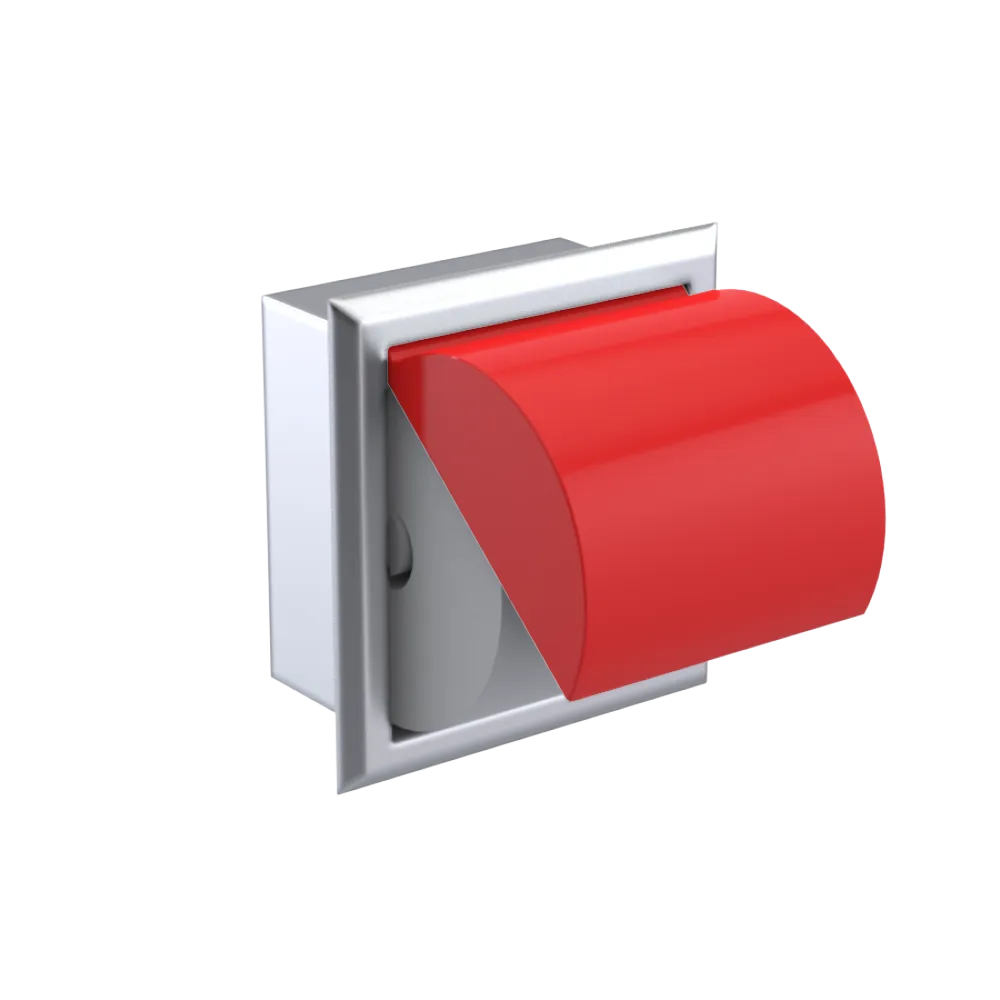 Rubinet RECESSED TOILET PAPER HOLDER Satin Chrome