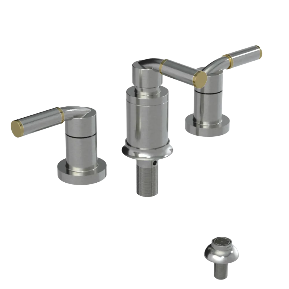 Rubinet Bidet Fitting with Spray, Diverter, and Vacuum Breaker (less drain) Satin Nickel