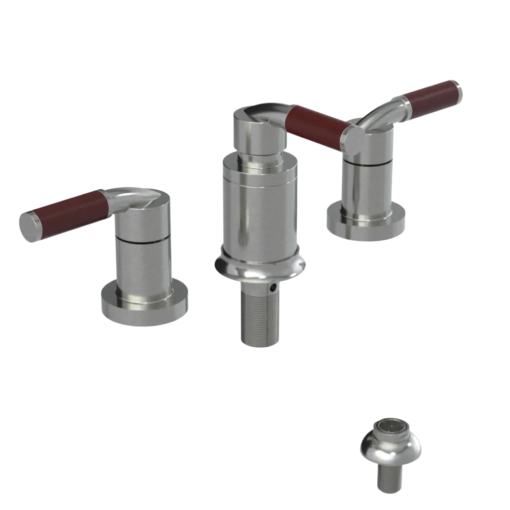 Rubinet Bidet Fitting with Spray, Diverter, and Vacuum Breaker (less drain) Satin Nickel
