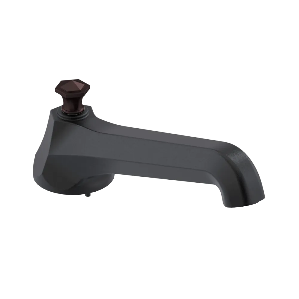 Rubinet Tub Filler Spout Deck Mount Matt Black
