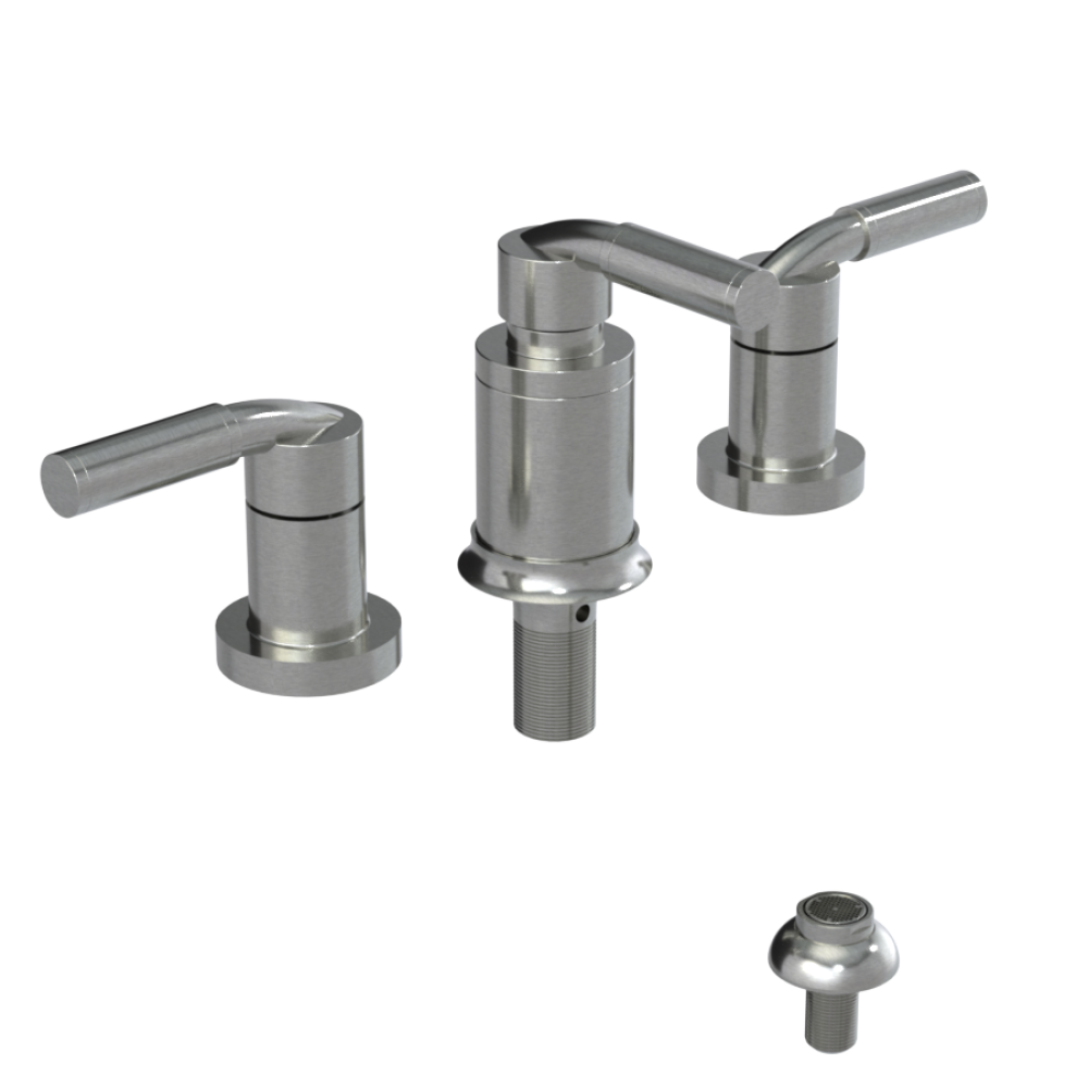 Rubinet Bidet Fitting with Spray, Diverter, and Vacuum Breaker (less drain) Satin Nickel