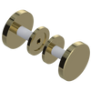 Rubinet Shower Door Knob (set) Natural Brass