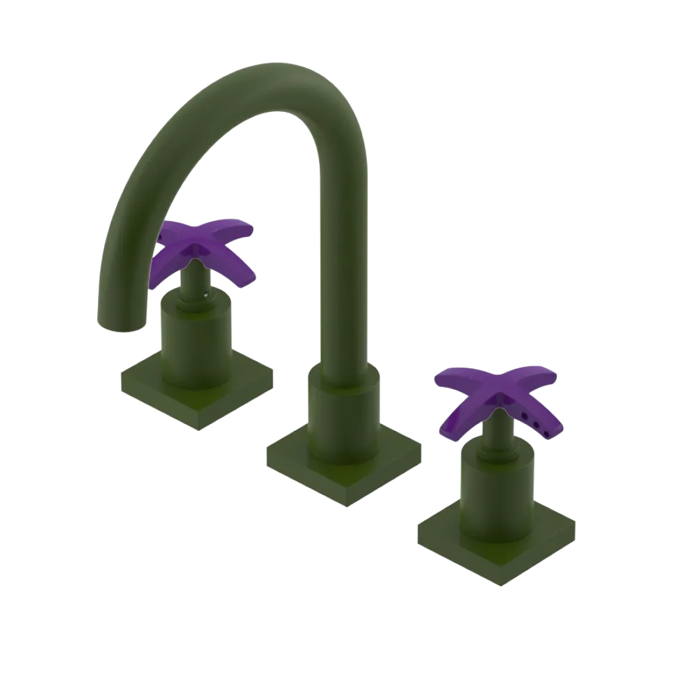 Rubinet Widespread Lav. Set. (less drain) Green Envy