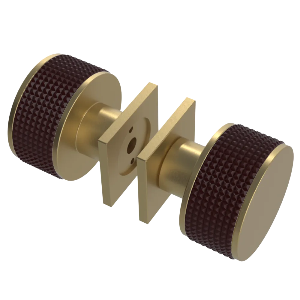 Rubinet Shower Door Knob (set) Satin Brass