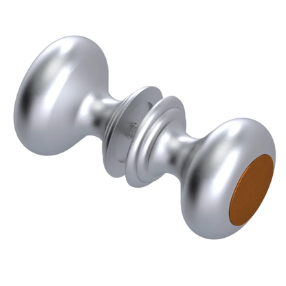Rubinet Shower Door Knob (set) Satin Chrome