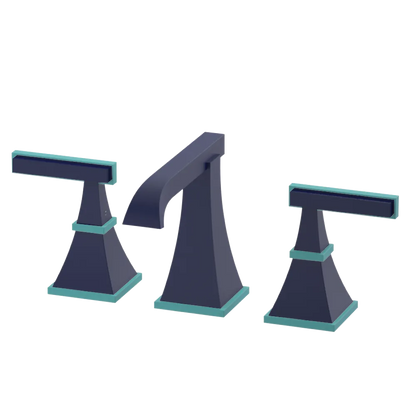 Rubinet Widespread Lav. Set. (less drain) Midnight Blue