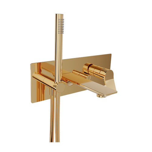 Baril Wall-mounted tub faucet with hand shower