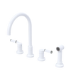 Rubinet Widespread Kitchen Set with Hand Spray White