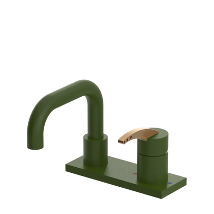 Rubinet 4" Centre Single Control Lav. Set. with Genesis spout (less drain) Green Envy