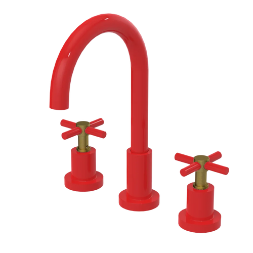Rubinet Widespread Kitchen Set with LaSalle Spout Red