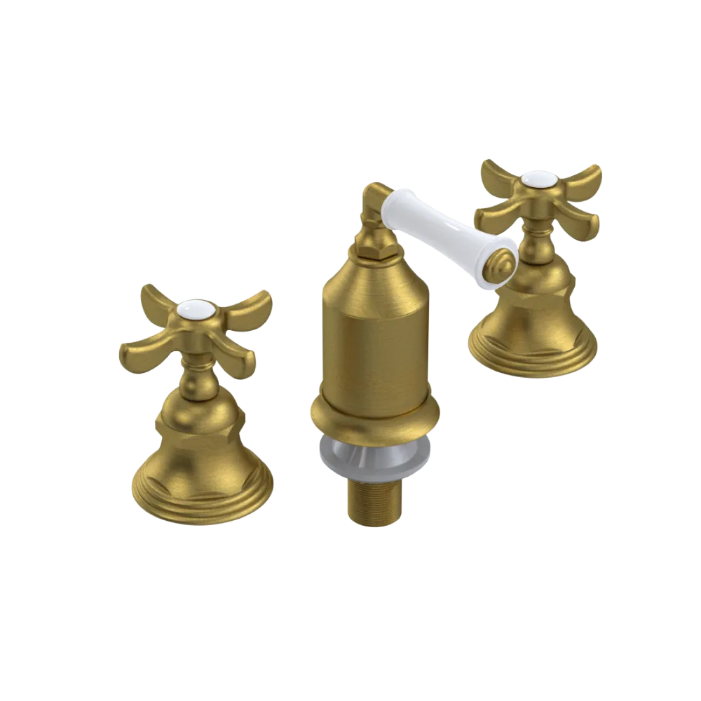 Rubinet Bidet Fitting with Spray, Diverter, and Vacum Breaker (Less Drain) Antique Brass Matt