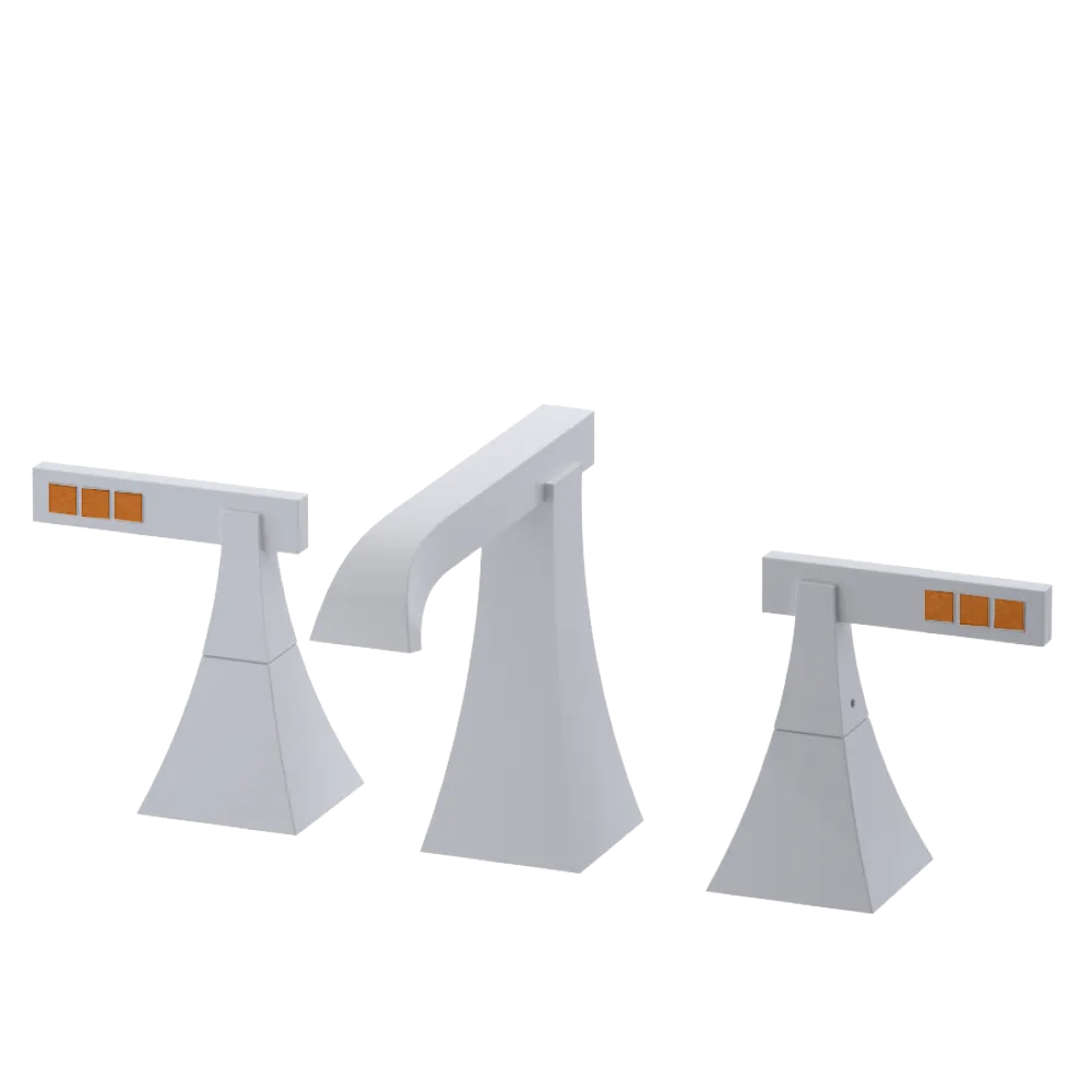 Rubinet Widespread Lav. Set. (less drain) White