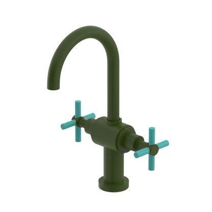 Rubinet Single Hole Dual Handle Lav. Set with LaSalle Spout (less drain) Green Envy