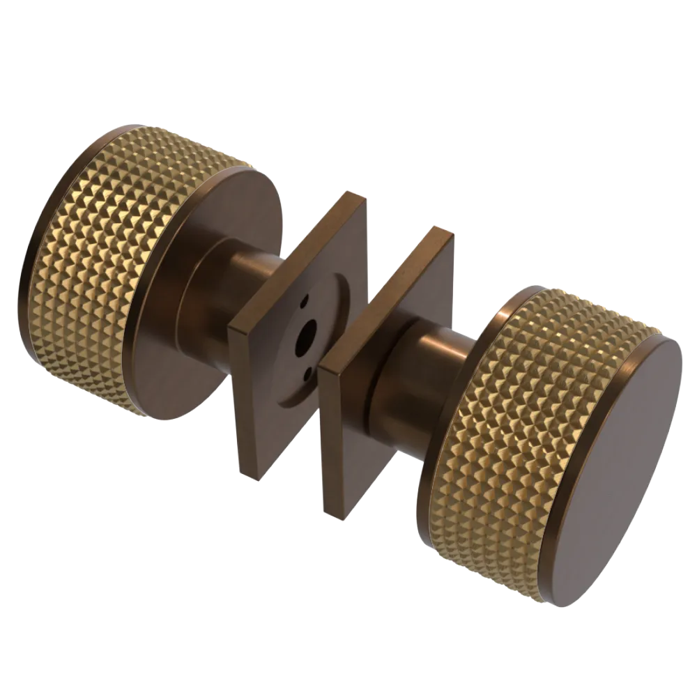 Rubinet Shower Door Knob (set) Tuscan Brass