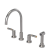 Rubinet Widespread Kitchen Set with Hand Spray Polished Nickel