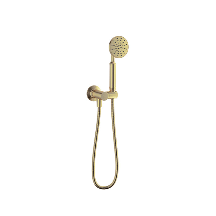 Baril 1-spray anti-limestone hand shower on wall-mounted supply elbow